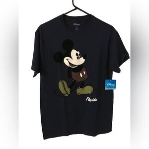 Disney Black Short Sleeve Unisex Mickey Mouse Florida Womens Size Medium T Shirt